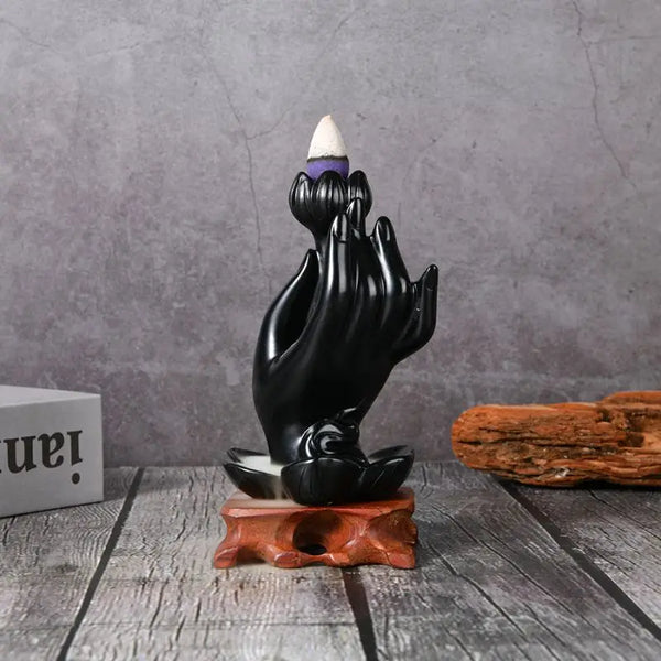 Tranquil Lotus Incense Waterfall