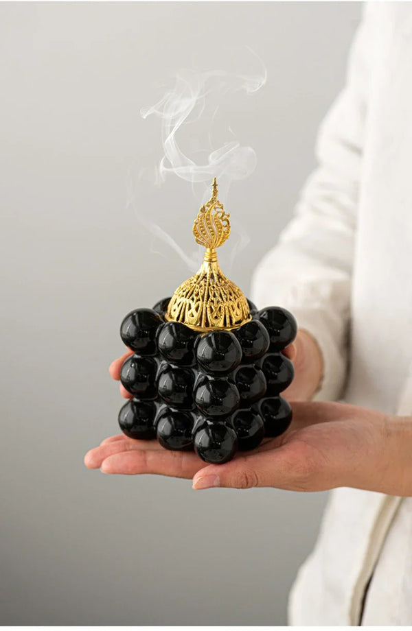 Golden Aroma Incense Cube modern golden incense cube design