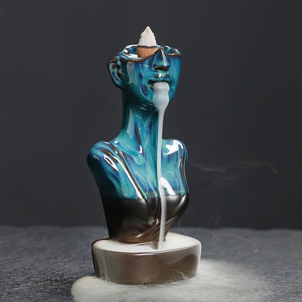 Elegant Flowing Incense Sculpture