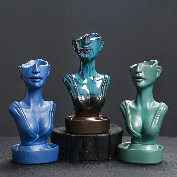 Elegant Flowing Incense Sculpture