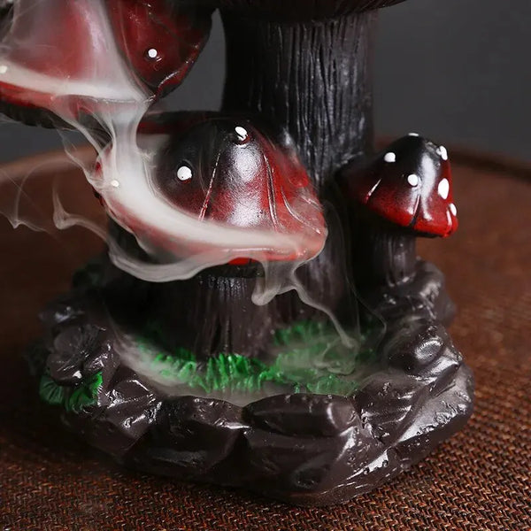 Whimsical Mushroom Incense Burner decorative mushroom design